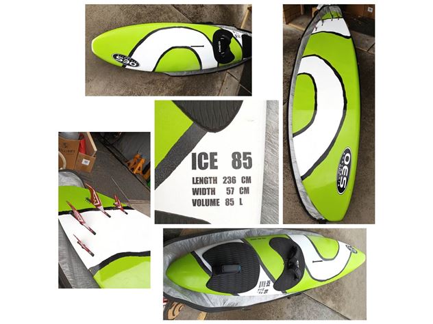 Starboard Isonic 94L, Oes Ice 85, Fins, Lines, Boo