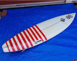 Hog Custom Square Tail Thruster 6' 4" surfing shortboards (under 7')