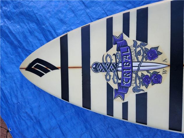 Colin Earle Surfshapes- Tribal Surfboards Hawaiian Style Gun - 7' 10"