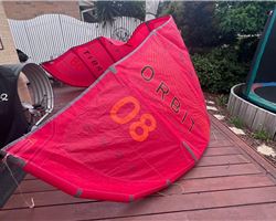 North Orbit 8 metre kitesurfing kite