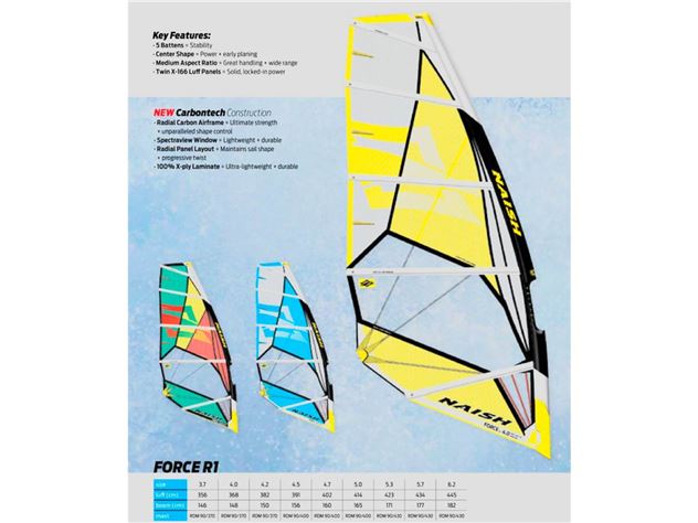 2014 Naish Force R1 5 Batten Performance Wave - 5.7 metre