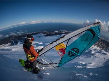 Windsurfing Down a Mountain (A Snowy One!) - Windsurfing News