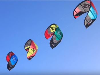 Four Kites - One Kiteboarder! How to Stack Inflatable Kites - Kitesurfing News