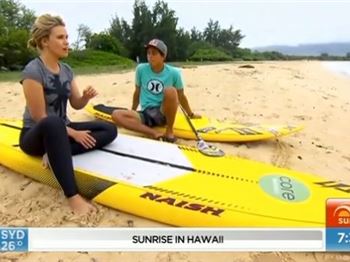 Eddy meets Lenny - Sunrise in Maui - Stand Up Paddle News