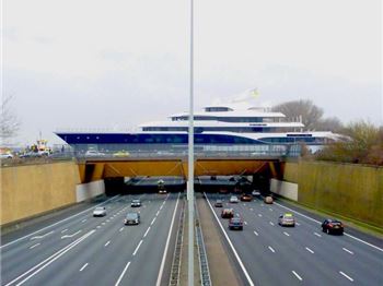 101m SuperYacht crosses highway in Netherlands. - Power Boats News